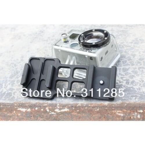 Ms.L.Meilyadigital Aluminum 20mm CNCT6 Rail connection fixture Helmet Mount for rgopro accessories f Gopro4/ Gopro 3