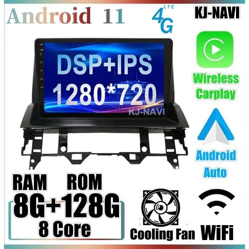 DVD 6+128GB CARPLAY Android 11 For Mazda 6 2004-2015 Car Radio Auto GPS Navigation Multimedia NO DVD WIFI 2 DIN