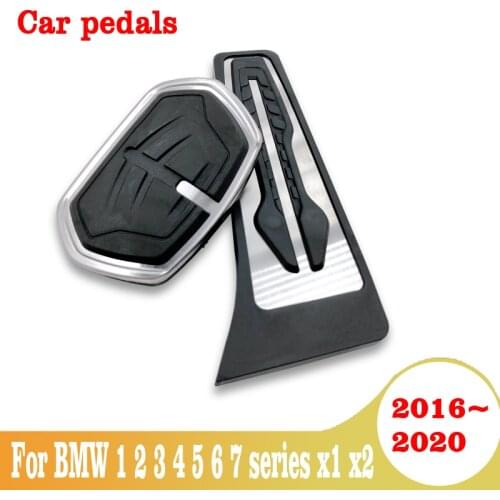 Car Pedal For BMW 1 2 3 4 5 6 7 Series G30 G31 G01 G02 740i 750i 750Li AT Gas Fuel Brake Footrest Pedal Plate Pad Accessories
