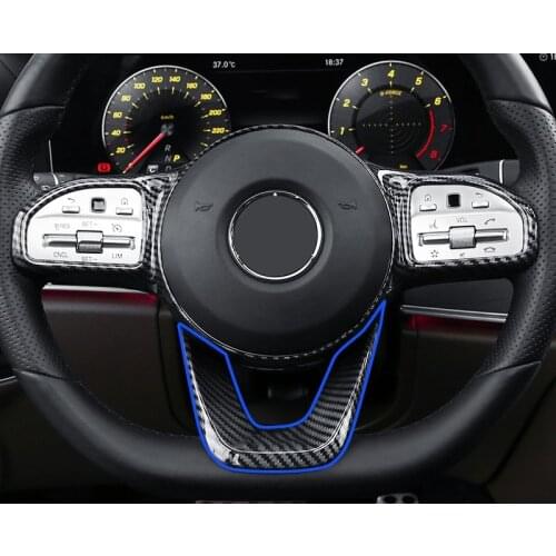 Car Steering Wheel Frame Steering Wheel Sequin Sticker Trim for Benz W177 W205 W213 Sport Edition 2019-2020