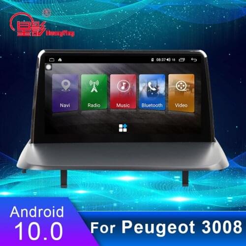 9.66 inch 2.5D IPS 8 Core Android 10 Car DVD Multimedia Player GPS Smart Navigation System for Peugeot 3008 2013-2016