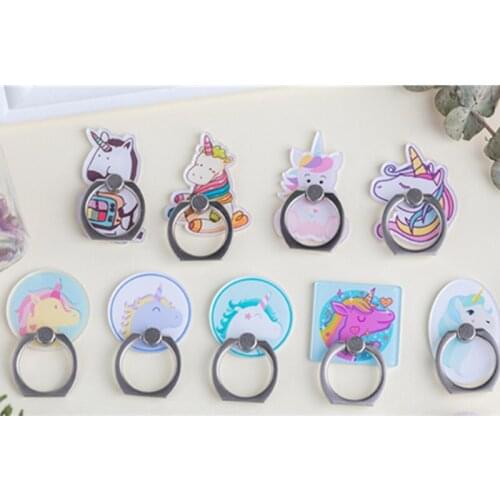 UVR Unicorn Mobile Phone Stand Holder Unicorn Finger Ring Mobile Smartphone Holder Stand For iPhone Xiaomi Huawei All Phone