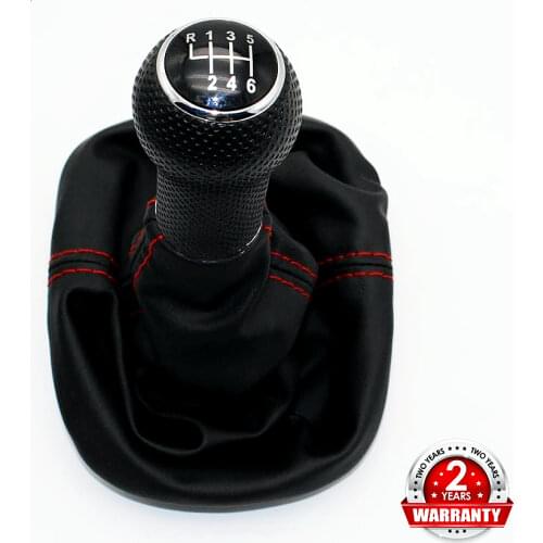 For VW Golf 4 MK4 Bora (1998-2006) Jetta 4 Varaint Leon Toledo Car-Styling 6 Speed 12 mm Gear Stick Shift Knob PU Leather Boot