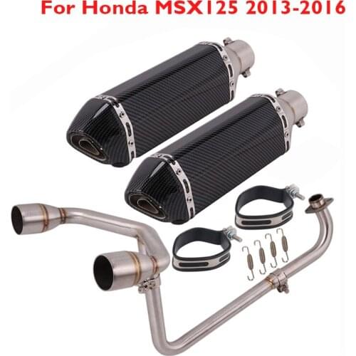 Motorcycle Exhaust Tip Muffler Escape Connection Link Pipe Front Link Pipe for Honda MSX125 2013-2016