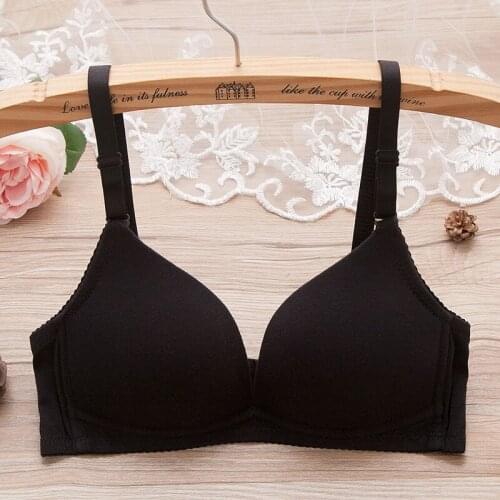 Pure cotton glossy thin girls without underwire underwear bra sexy gather adjust comfortable students small bra
