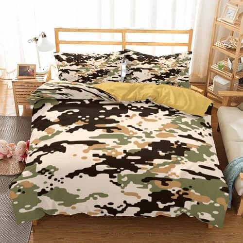 Camouflage Bedding Set Cool Boy Girl Kid Adult Duvet Cover Sets Comforter Bed Linen Twin Queen King Single Size Dropshipping