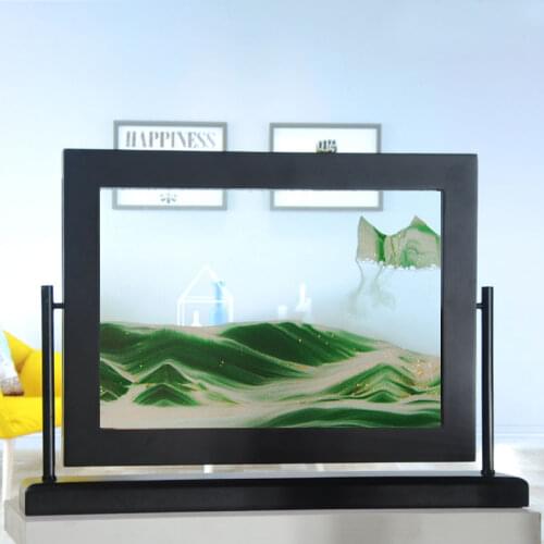 Moving sand picture 3d flowing sand painting frame cadre sable gift birthday present hourglass table home decorations