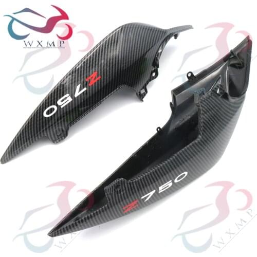 Compression Carbon Fiber Paint Side Upper Tail Seat Cover Rear Fairing For Kawasaki Z750 2007 - 2012 / Z1000 2007 - 2009