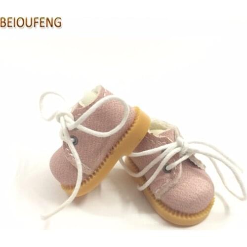 BEIOUFENG Sneakers Shoes for Dolls 3.8cm Mini Toy Boots for Blythe Doll Toy,Causal Canvas Shoes Gym Shoes for BJD Doll 2 Pair