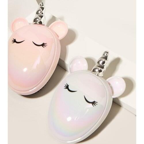 1Pc Cute Cartoon Unicorn Massage Comb Hair Brush Anti-static Massage Hair Care Brush Styling Tools For Girls Gift