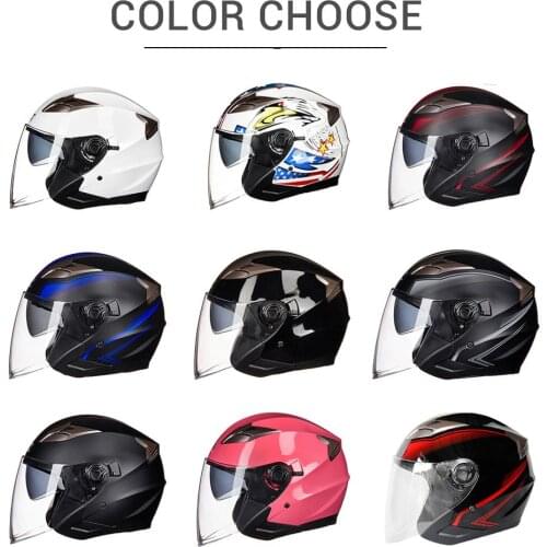 GXT Motorcycle Helmet Half Face ABS Motorbike Double Lens Helmet Electric Safety Helmet Moto Casque for Women/Men Casco Moto