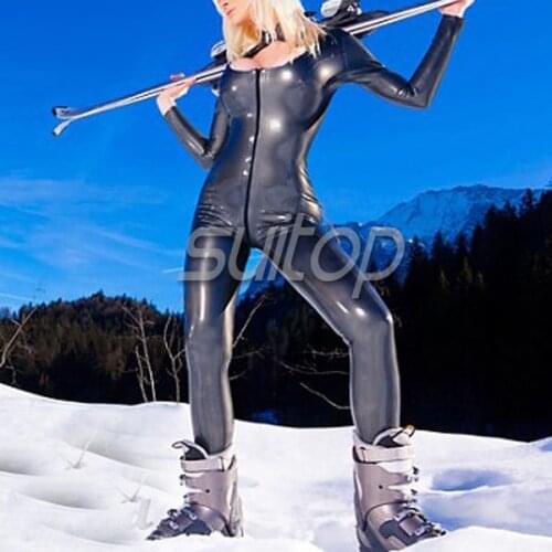 Suitop Inflatable latex catsuit for women