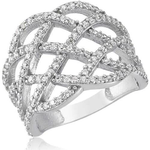 Original silver Diamond Patterned ,Ring, Good Quality and Affordable Stony ,Rings Types