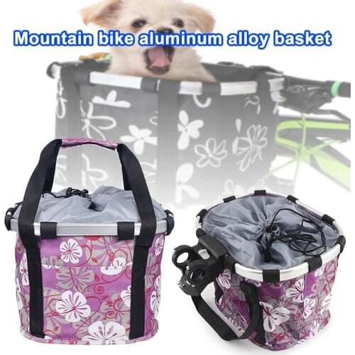 Bicycle Front Basket Detachable Cycling Bag Easily Installing Folding Small Pet Carrier Front Bag For Cat Dog для велосипеда