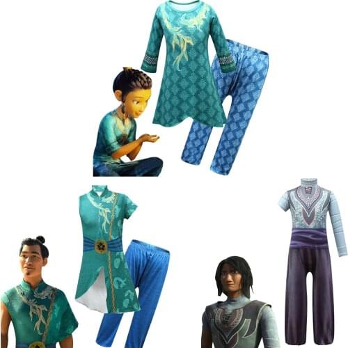Hot Raya and The Last Dragon Cosplay Costume Halloween for Kids Anime Cosplay Clothes Rayas father Children Performance Costume
