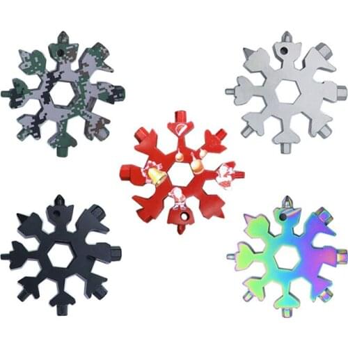 Portable 18-in-one Multifunctional Hexagonal Octagonal Screwdriver Outdoor Universal Hexagonal Snowflake Multi-tool Shape Wrench