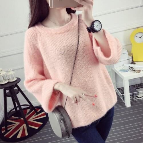 Women Pullover Sweater 2019 Autumn New Brand Fashion Warm Pullovers High Quality Candy Colors pull femme Comfort Soft Wool 956