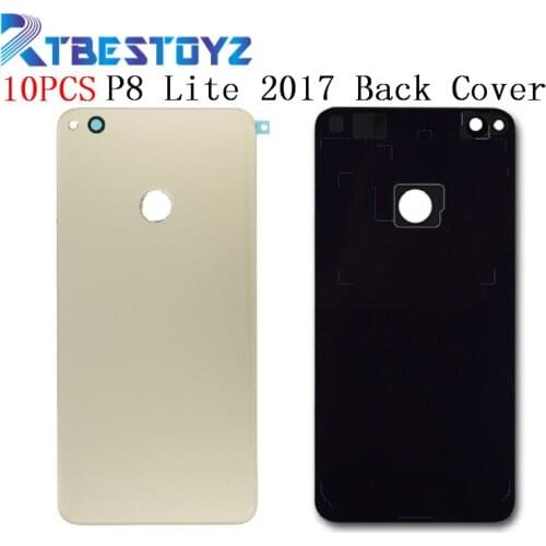 RTBESTOYZ 10PCS/Lot Back Glass Cover For Huawei P8 lite 2017 PRA-LX1 PRA-LX3 PRA-LA1 Battery Door Housing Case Rear Glass