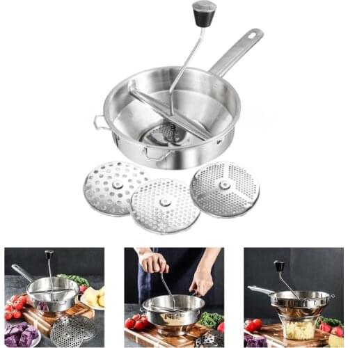 Manual Vegetable Grinder Cutter Fruit Onion Chopper Universal Stainless Steel Blades Julienne Slicer for Cutting Food 19QE