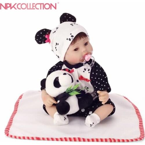 NPK 40cm Silicone baby reborn dolls, lifelike doll reborn babies toys for girl pink princess gift brinquedos for kids
