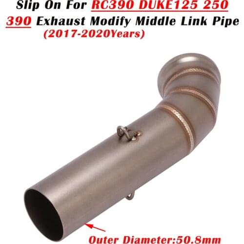 Slip On For RC390 DUKE 125 200 250 390 RC250 2017- 2021 Years Motorcycle Exhaust Escape Moidfy Connection Middle Link Pipe