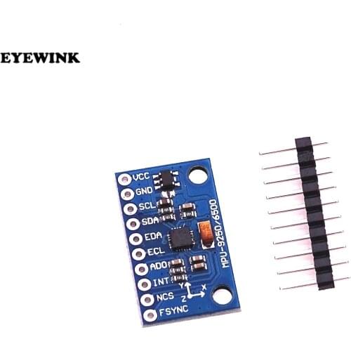 SPI IIC/I2C GY-9250 GY-MPU6500 9-Axis Attitude +Gyro+Accelerator+Magnetometer Sensor Board Module MPU9250 3-5V Power