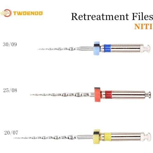 Dental Rotary Files Endodontic Retreatment Files Use for Root Canal Cleaning Dentistry Endo Instrument