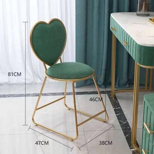 Modern minimalist bowknot net red makeup vanity stool backrest manicure chair bedroom ins Nordic girl home