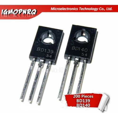 200pcs BD139 BD140 D139 D140 Each 100pcs TO-126 NPN 1.5A 80V NPN Epitaxial Triode Transistor new