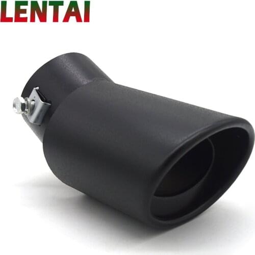 LENTAI Universal Car Auto Exhaust Muffler Tip Stainless Steel Pipe Chrome Trim Modified Car Rear Tail Throat Liner Accessories