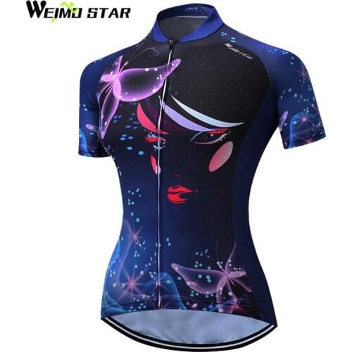 Weimostar Women Short Sleeve Cycling Jersey Bicycle Shirt Ciclismo Summer mtb Bike Jersey Top Cycling Clothing Maillot Ciclismo
