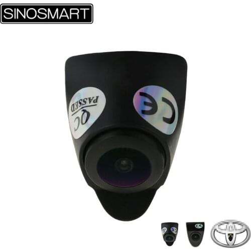 SINOSMART High Quality Car Front View Parking Camera for Toyota Highlander Verso RAV4 Prado Logo Camera