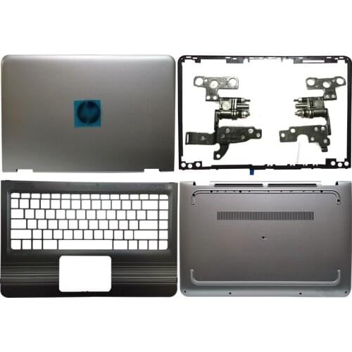 For HP Pavilion X360 13-U Series 856003-001 856037-001 856005-001 LCD Back Cover/Front Bezel/Hinges/Palmrest/Bottom Case Silver