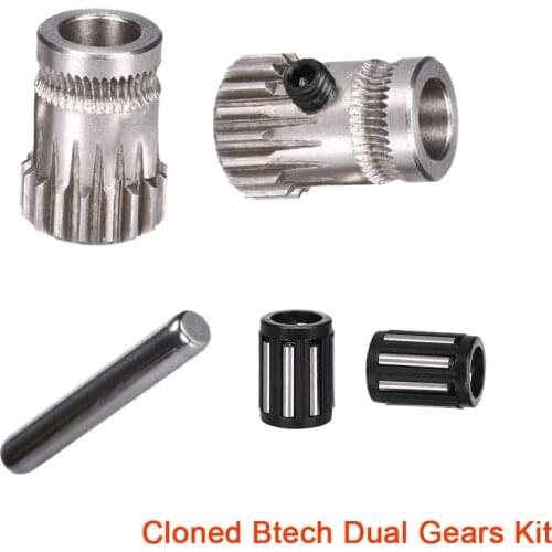 3D Printer Parts Extruder Gear Extrusion Wheel MK2/MK3 DIY Cloned Btech Dual Gear Pulley Kit for 3D Printer