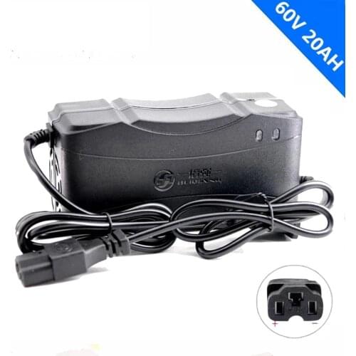 EU/US 60V 20AH Volt Lead Acid Battery Charger Smart Power Supply DC 74V 3A For Electric Car E-Bike Bicycle Scooters