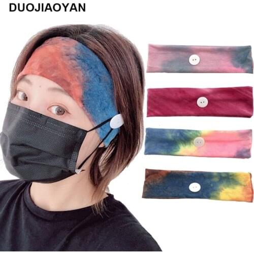 DUOJIAOYAN America Tie-Dye print headband Women Bohemia Elastic Hairband Fashion fabric ladies fitnees hair accessories Turban