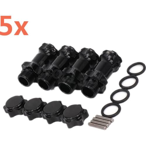 5Sets Aluminum Alloy Wheel Hex Hubs 17mm*23mm Inner Diameter 8mm Extension Adapter With Pin&O-Ring For 1/8 Scale Models RC Car