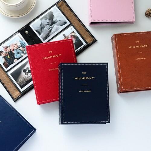 64 Pocket 2x3 Inch Retro PU Cover Photo Album for Fujifilm Instant Films Instax Mini 11 9 8 7s 90 70 25 Name Photo Card Holder