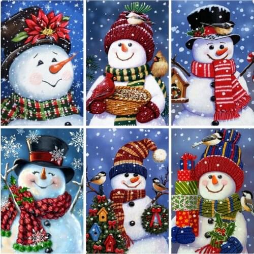Diamond Painting Santa Claus Full Square Round Rhinestone Kit 5D Diamond Embroidery Cartoon Handicraft Winter Wall Art