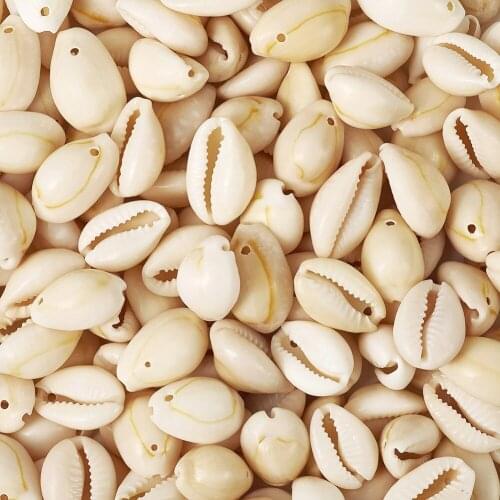 Pandahall 180-200pcs/Box Cowrie Shell Beads Beach Natural Cowry Charm Bead for DIY Accessories Jewelery Making Necklace Bracelet