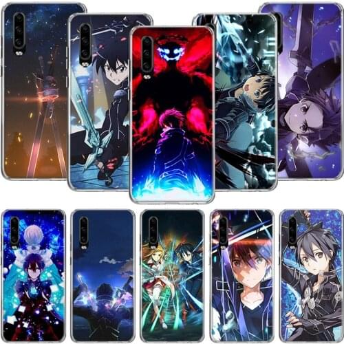 Sword Art Online Kirito Asuna Phone Case For Huawei P30 P40 P20 P10 Mate 20 10 30 Lite Pro P Smart Z Plus Printing Cover Coque S