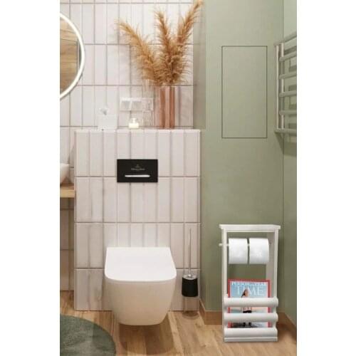 Grootland of Decorative Wooden Toilet Roll Holder / Magazine Holder / Bookcase shelves bookshelf Shelving Furniture for home