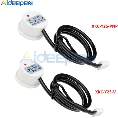 DC 5V-24V XKC Y25 T12V Non Contact Liquid Level Sensor Switch Detector Outer Adhering Type Level Sensor NPN PNP Rs485 Interface