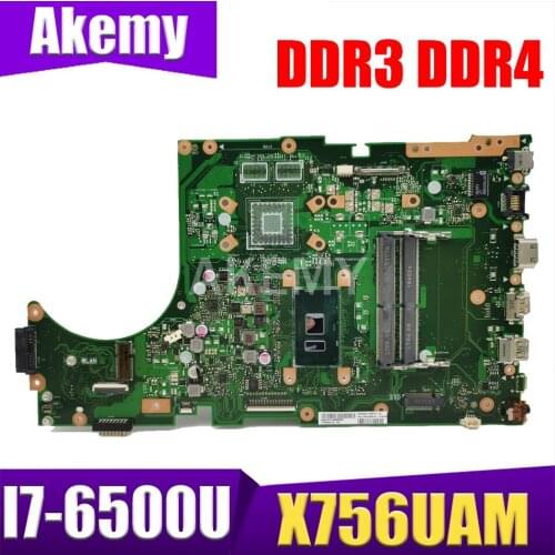 For ASUS X756UAM X756UAK X756UA Mainboard Motherboard i7 CPU GMA GPU DDR3 90NB0A00-R00060