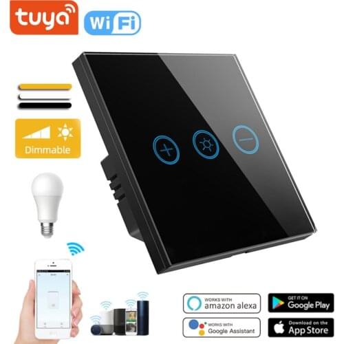 Doingwell TUYA 2021 Smart Home LED Dimmer Module Light Switch with Glass Touch Panel New Products DS-171