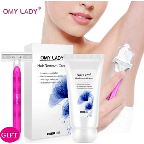 OMY LADY lavender Depilatory Cream Painless Effective Hair Removal Cream for Men&Women Whitening Hand Leg Armpit HairLoss