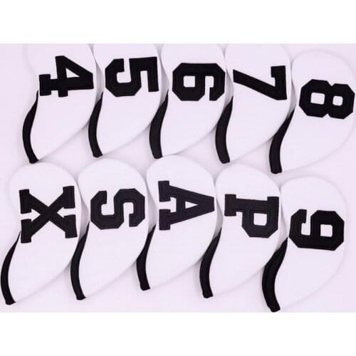 BIG NUMBERS golf irons headcover black cloth golf club Iron set covers #4-9PASX 2COLORS