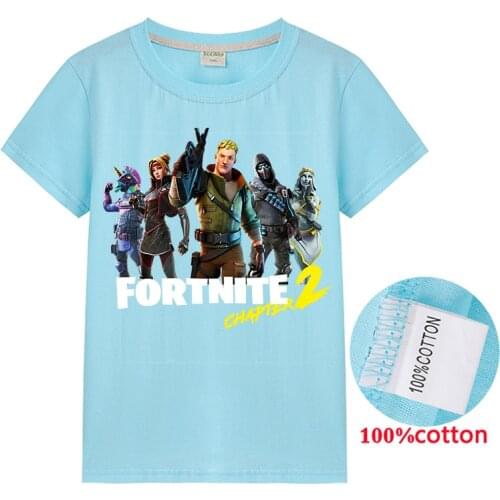 Game Fortnites Cartoon Top Hot stamping T Shirt For Kids Summer Boy Clothes 3-15 Years Tops Children All-Match Clothing