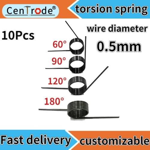 Torsion torsion spring V-shaped spring small torsion spring wire diameter 0.5mm angle 60 90 120 180 degrees