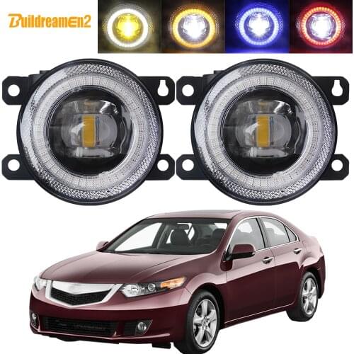 2in1 Car Driver + Left Fog Light Assembly LED Angel Eye DRL Daytime Running Lamp 30W H11 12V For Acura TSX 2011 2012 2013 2014